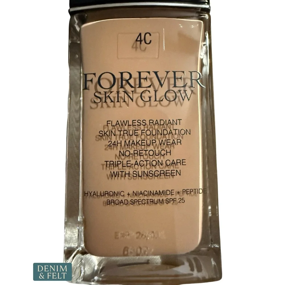 NEW Dior Forever Skin Glow Foundation 4C Cool SPF 25 30ml 1oz Luxe Designer